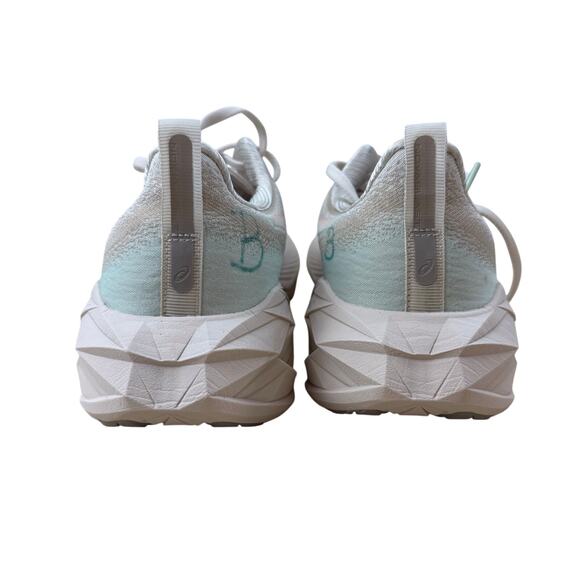 Asics Novablast 4 cushioned Running Shoes Daily Trainer Oatmeal Seafoam Size 9.5 - Picture 6 of 16